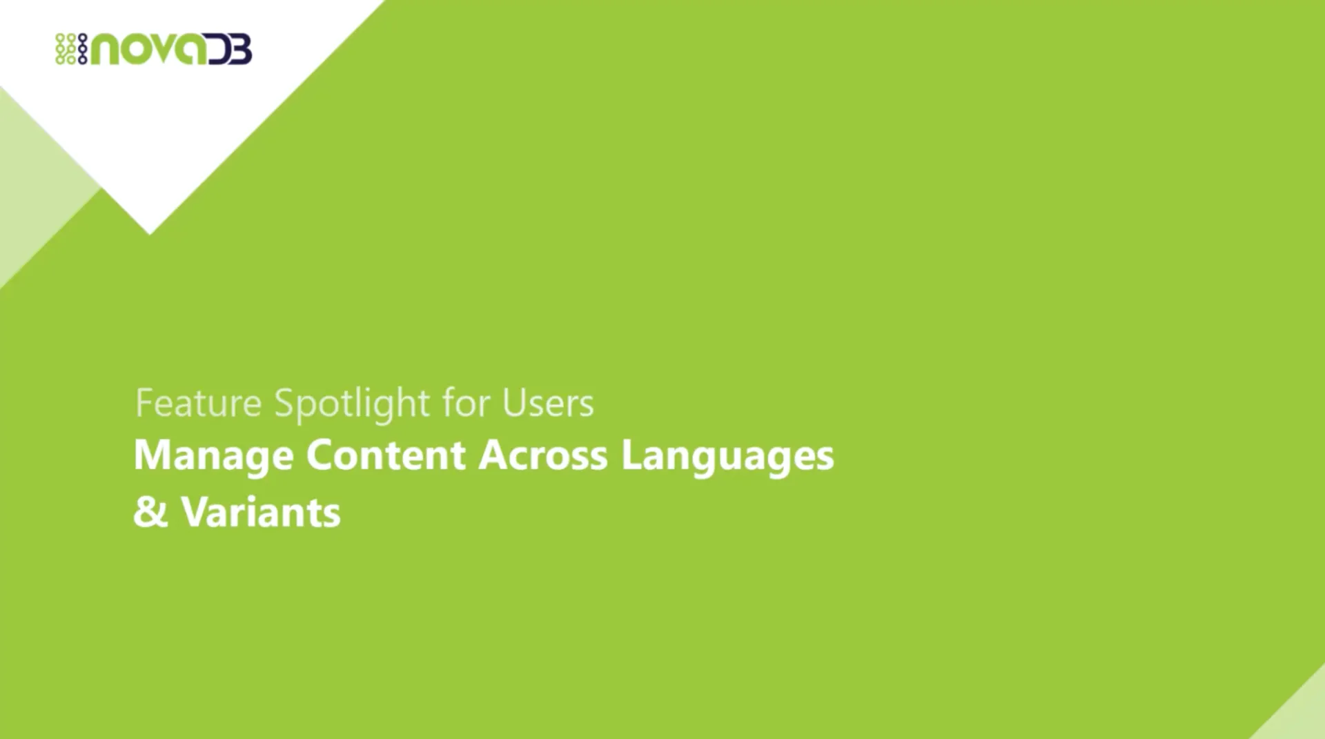 NovaDB Languages